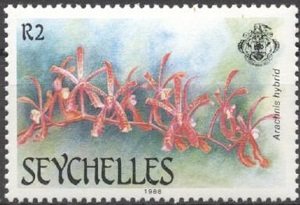 Сейшелы - Seychelles (Arachnis sp. - 1988)